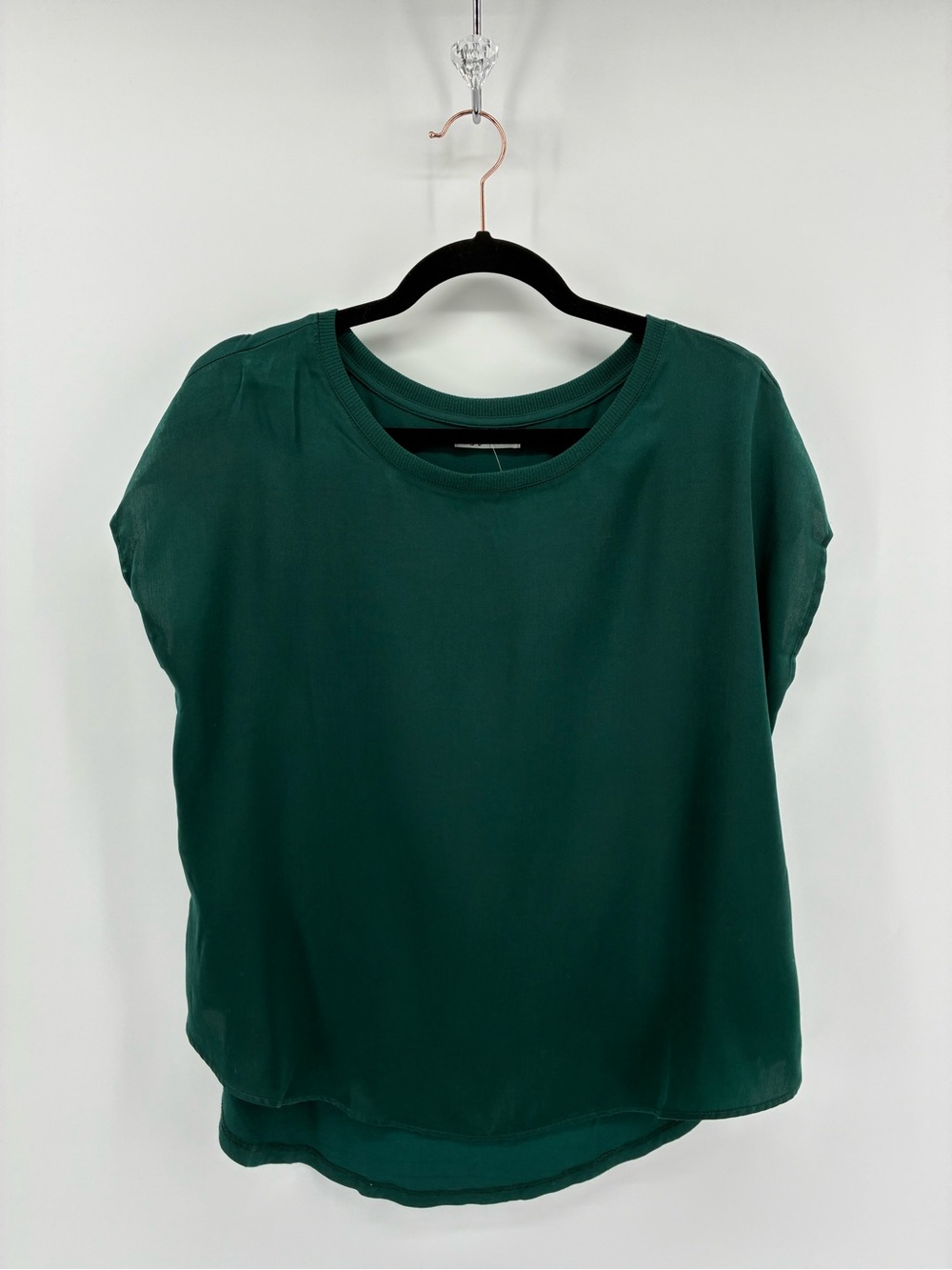 Classic Women's Short Sleeve Top in Forest Green